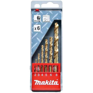 Набір свердел по металу HSS-TIN Makita 6 шт