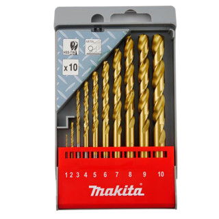 Набір свердел по металу HSS-TIN Makita 10 шт