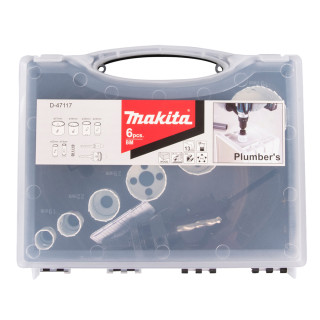 Набор коронок для сантехники Makita (6 шт.) 19, 22, 29, 38, 44, 57 мм