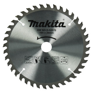 Пиляльний диск ТСТ: дерево Makita 165x20 мм x 40 зубів