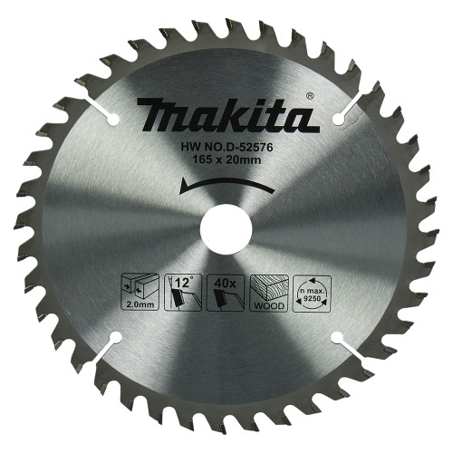 Пиляльний диск ТСТ: дерево Makita 165x20 мм x 40 зубів