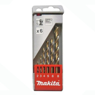 Набір свердел по металу HSS-Co по металлу Makita 2-8 мм (6 шт.)