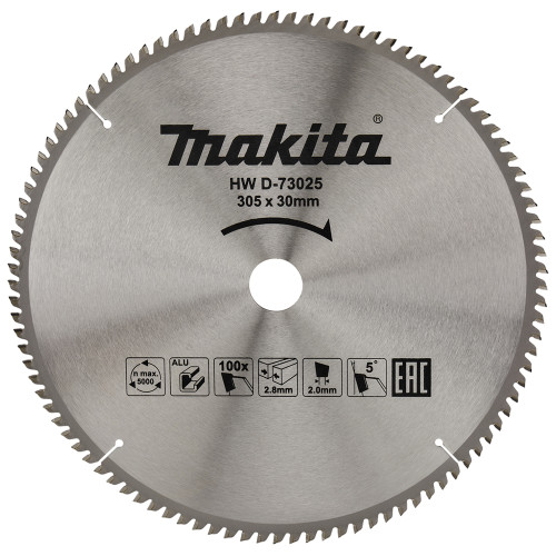 Пильный диск TCT: алюминий, цветные металлы Makita 305 мм, 100 зубьев