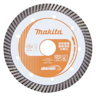 Алмазный диск «Турбо»: кирпич, гранит, камень, бетон, мрамор Makita 125x22,23 мм