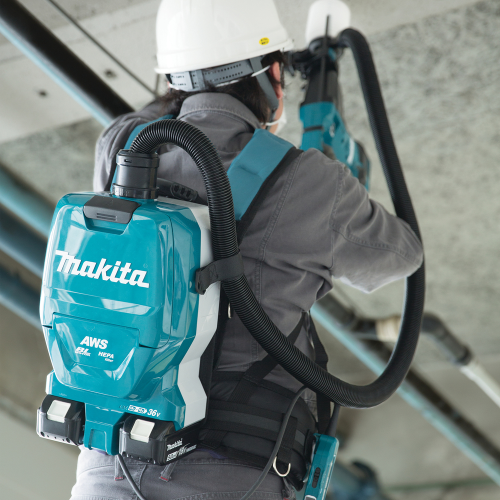 Аккумуляторный пылесос-рюкзак с AWS Makita DVC265ZXU (без аккумулятора)