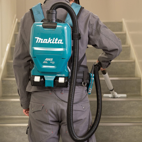 Аккумуляторный пылесос-рюкзак с AWS Makita DVC265ZXU (без аккумулятора)