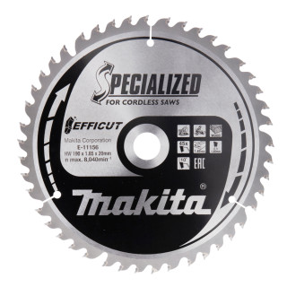 Пиляльний диск Efficut TCT: дерево Makita 190x20 мм x 45 зубів