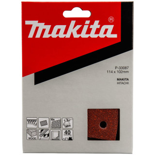 Набор шлифовальной бумаги Makita 114×102 мм К40 с 6 отверстиями (10 шт.)