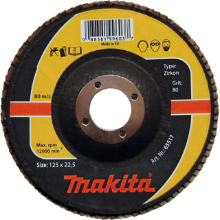 Лепестковый диск Makita для нержавеющей стали и циркония, 180 мм, K80