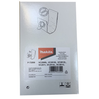 Фільтр-мішки повстяні Makita для VC2012L, VC2512L, VC3011L, VC2010L, VC2511, 443, 446L, VC2000L