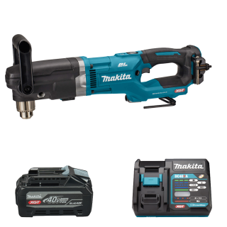 Аккумуляторная угловая дрель XGT Makita 40 V MAX DA001GZ + DC40RA + BL4040F