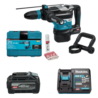 Аккумуляторный перфоратор XGT Makita 40 V MAX HR005GZ01 + DC40RA + BL4040F