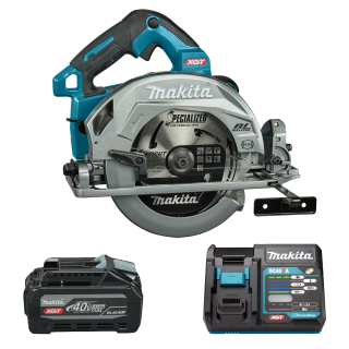 Аккумуляторная дисковая пила XGT Makita 40 V MAX HS004GZ01 + DC40RA + BL4040F
