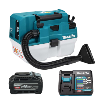 Аккумуляторный пылесос XGT Makita 40 В MAX VC014GLZ + DC40RA + BL4040F