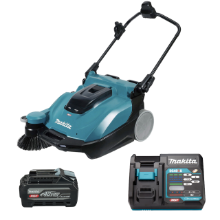 Аккумуляторная подметальная машина XGT Makita 40 V MAX VS001GZ + аккумулятор BL4040F + зарядное устройство DC40RA