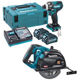 Набор аккумуляторного инструмента XGT 40 V MAX Makita (ударный гайковерт TD004GD201 + дисковая пила по металлу CS002GZ)