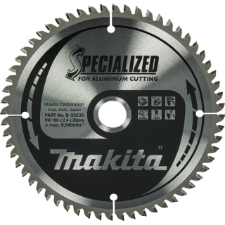 Диск пильний по алюмінію SPECIALIZED 160x20 мм 60T Makita (B-33233)