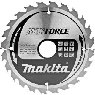 Диск пиляльний по деревині MAKForce 160x20 мм 40Т B-08420