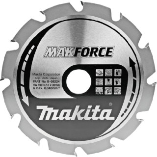 Диск пиляльний по деревині MAKForce 190x30 мм 12Т B-08224