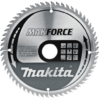 Диск пиляльний по деревині MAKForce 190x30 мм 60Т B-08551