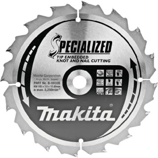 Диск пиляльний по деревині з цвяхами SPECIALIZED 185x15,88 мм 16T B-09335