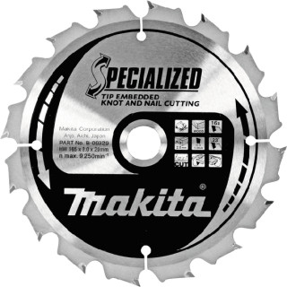 Диск пиляльний по деревині з цвяхами SPECIALIZED 185x15,88 мм 24T B-09400